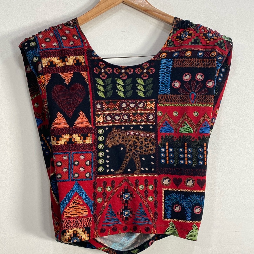 Farm Rio Multicolor Patchwork Blouse - Picture 2 of 10